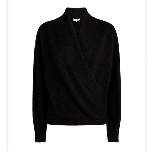 NWOT VINCE Cashmere Wrap Black Sweater XS